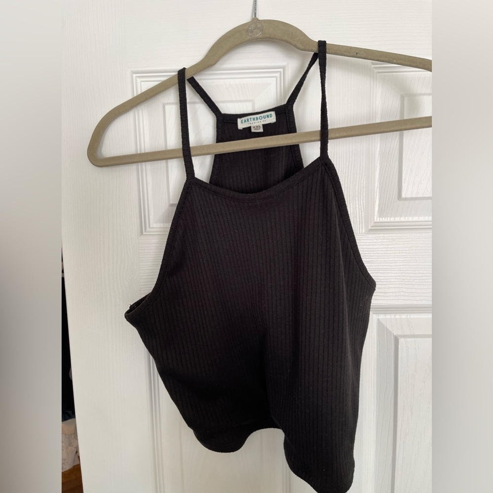 Earthbound Black Crop Tank